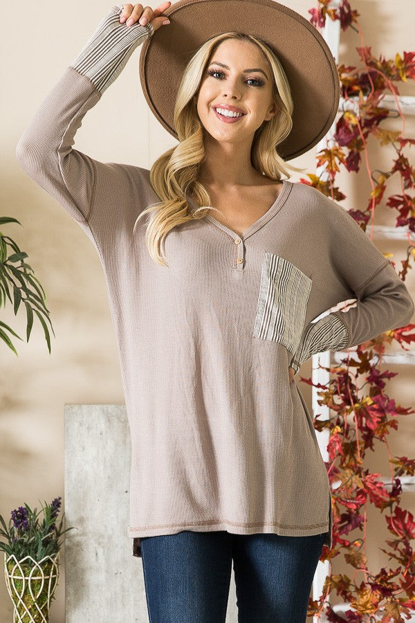 Reversed Stitched Hi Low Tunic