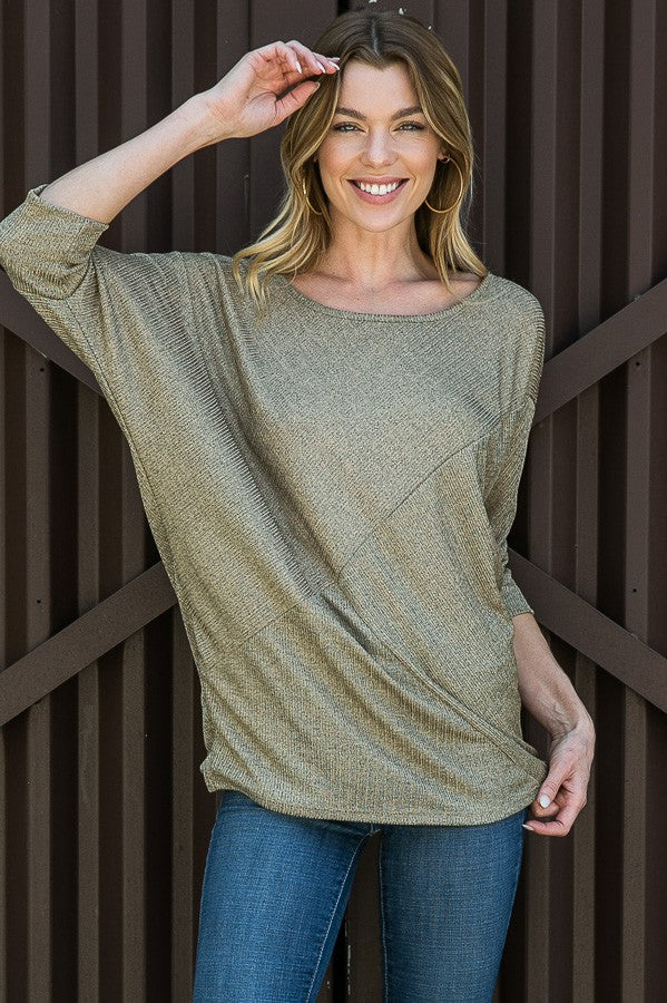 Lurex Dolman Knit Top