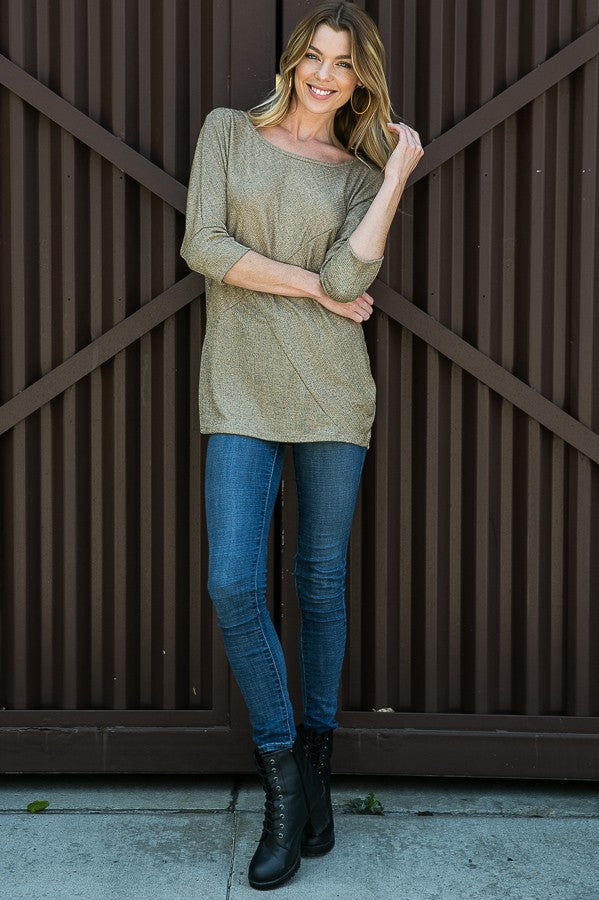 Lurex Dolman Knit Top