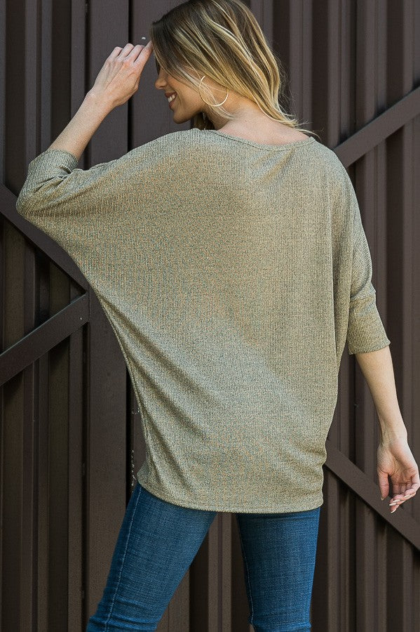 Lurex Dolman Knit Top