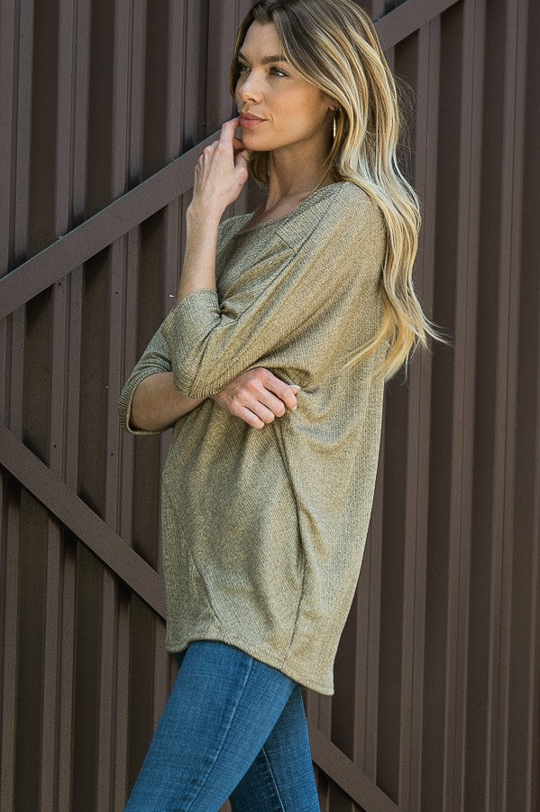 Lurex Dolman Knit Top
