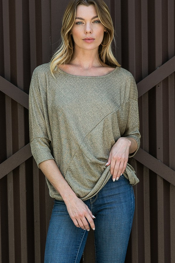 Lurex Dolman Knit Top