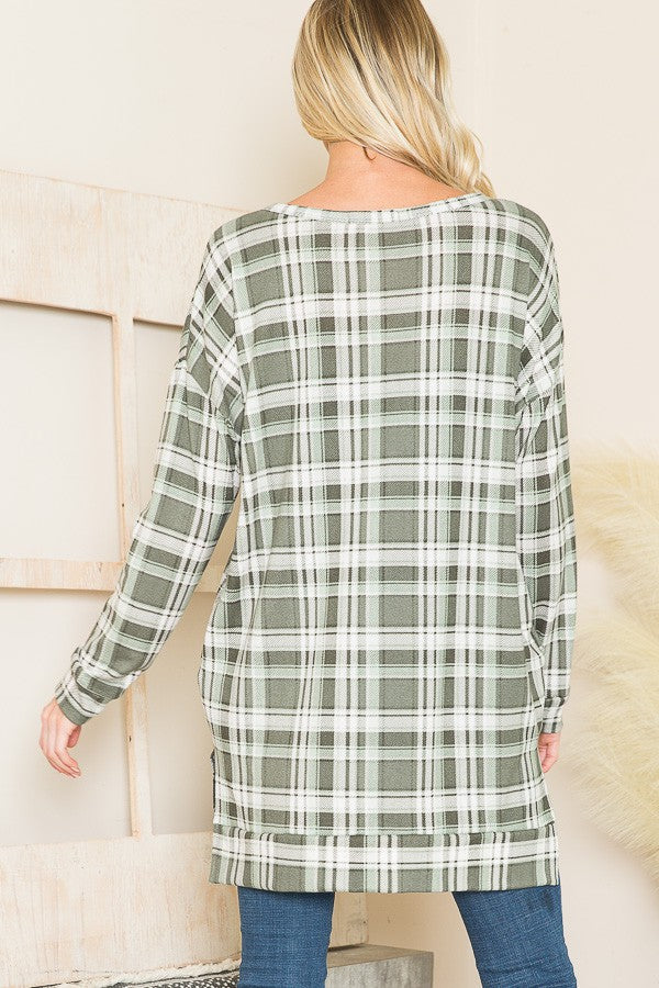 V Neck Sweater Tunic w/ Pockets