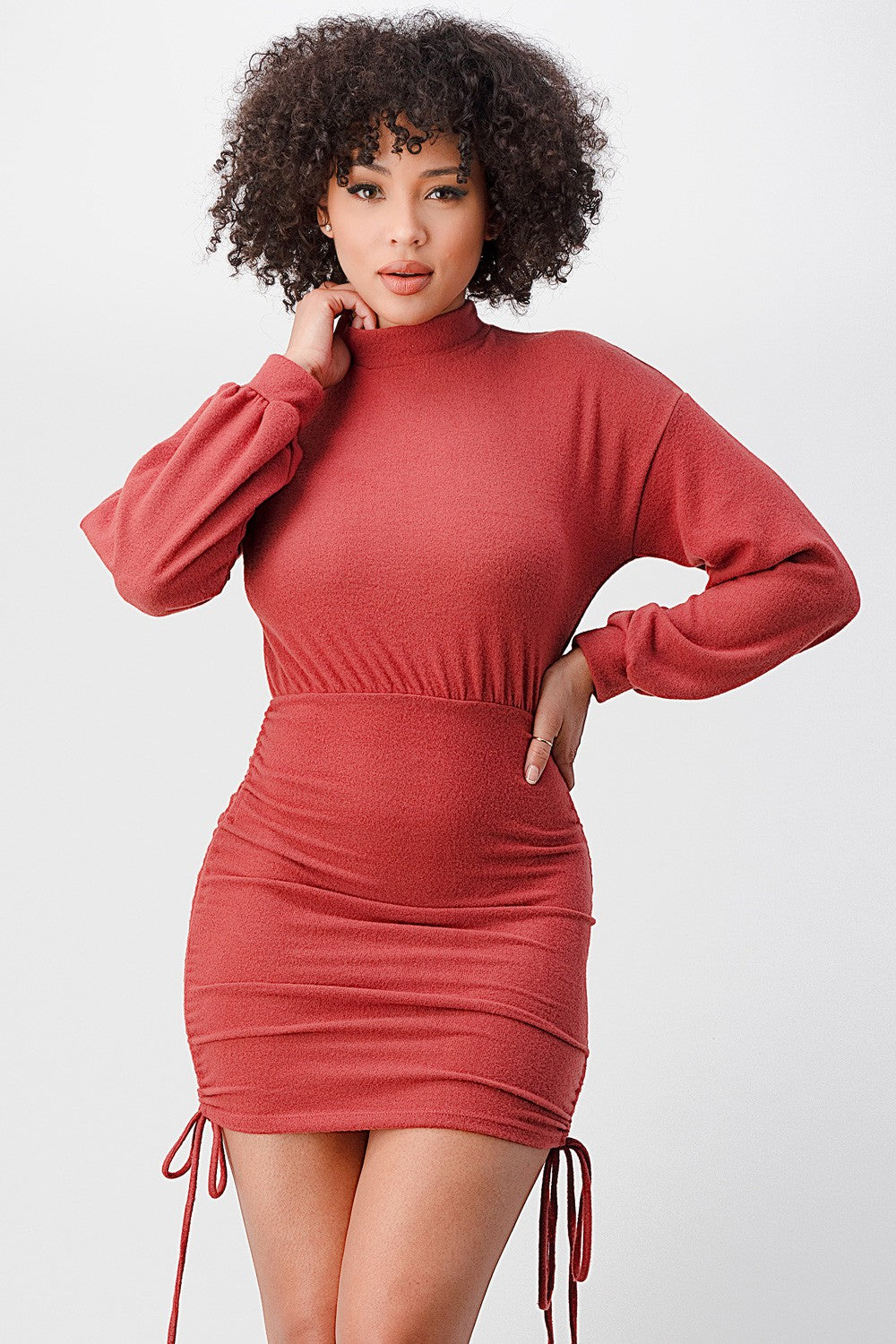 Mock Neck Sweater Dress