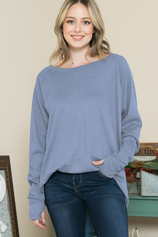 Oversized Thermal Thumbhole Tunic
