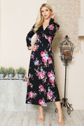 Floral Maxi Wrap Dress