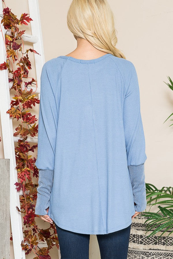 Textured Rib Thumbhole Tunic
