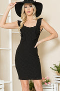 Eyelet Ruffle Sleeve Dress