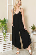 Wide Leg Jumpsuit with Side Pockets