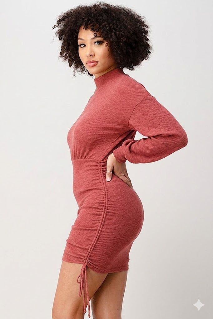 Mock Neck Sweater Dress